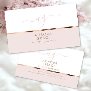 White Rose Gold Serenity Visitekaartje