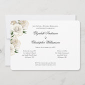 White Rose Gold Trim Elegante bruiloft repetitie Kaart (Voorkant)