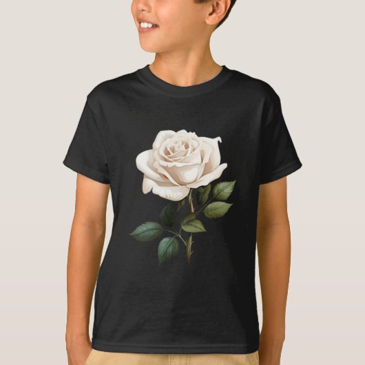 White Rose Graphic T-shirt (Voorkant)