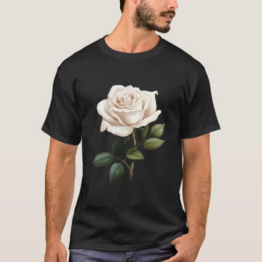 White Rose Graphic  T-shirt (Voorkant)