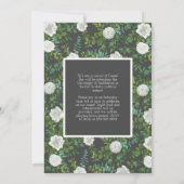 White Rose Gray Foto Afstuderen Aankondiging (Achterkant)