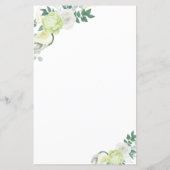 White Rose Green and White Floral Programs (Achterkant)