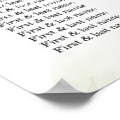 White Rose Green and White Floral Wedding Poster (Hoek)