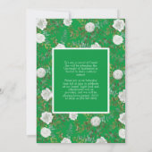 White Rose Green Foto Afstuderen Aankondiging (Achterkant)