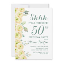 White Rose Greenery Flora Verrassing 50ste verjaar