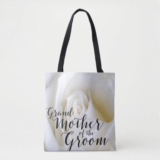 White Rose Grootmoeder van Groom Canvas Canvas tas (Voorkant)