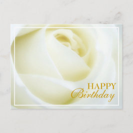 White Rose Happy Birthday Briefkaart