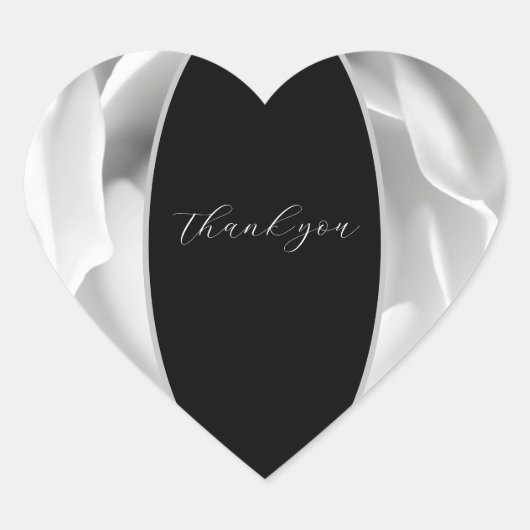 White Rose Heart | Elegante Bloemdesign Hart Sticker (Voorkant)