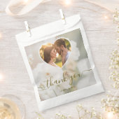 White Rose Heart Foto Sjabloon Trouw Dank Je Bedankzakje (Geknipt)