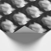 White Rose High Contrast Black en White Cadeaupapier (Hoek)