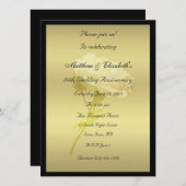 White Rose in Golden Hues Jubileum Kaart (Voorkant / Achterkant)