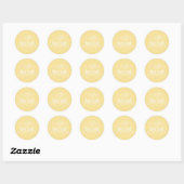 White Rose in Sunshine Yellow Ronde Sticker (Vel)