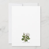White Rose Invitation Kaart (Achterkant)