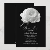 White Rose Invitation Kaart (Voorkant / Achterkant)