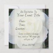 White Rose Invitations Kaart (Achterkant)