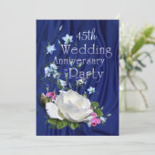 White Rose Jubileum Party - Aangepast jaar Kaart (Staand voorkant)