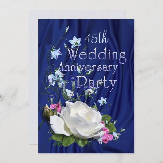 White Rose Jubileum Party - Aangepast jaar Kaart (Voorkant / Achterkant)