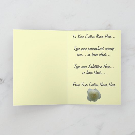 White Rose Kaart Roos Gepersonaliseerde ventilator (Binnen)