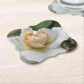 White Rose Kartonnen Onderzetters (Gekanteld)