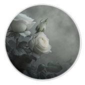 White Rose Keramische Knop (Voorkant)