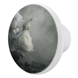White Rose Keramische Knop