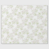White Rose Klassieke Bruiloft Cadeaupapier (Vlak)
