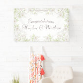 White Rose Klassieke Bruiloft Spandoek (Insitu)
