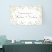 White Rose Klassieke Bruiloft Spandoek (Beurs)