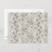  White Rose Lace Briefkaart (Voorkant / Achterkant)