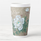 White Rose Latte Mok (Voorkant)