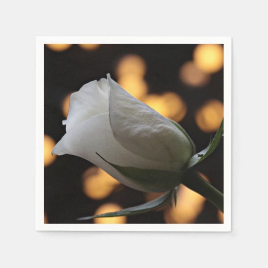 White Rose & Lights Napkins Servet (Voorkant)