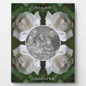White Rose Lijst Creëer Uw Eigen Fotoplaquette Fotoplaat (Voorkant)