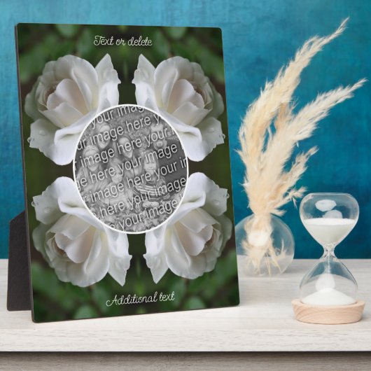 White Rose Lijst Creëer Uw Eigen Fotoplaquette Fotoplaat (Zijkant)