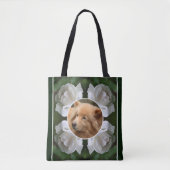 White Rose Lijst Creëer Uw Eigen Pet Foto Tote Bag (Voorkant)