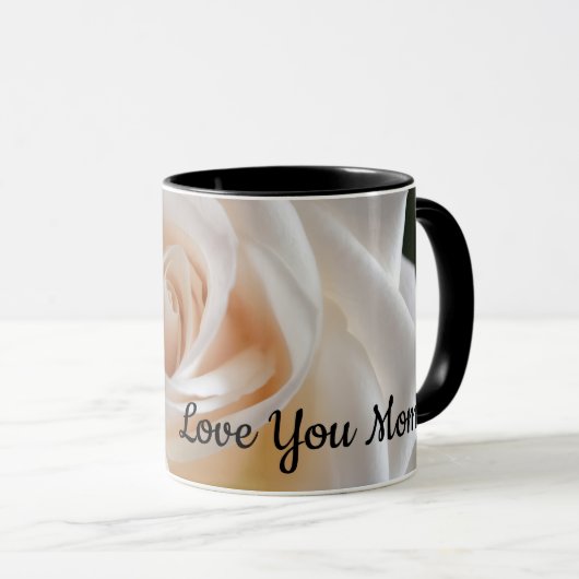 White Rose "Love You Mom" mug Mok (Voorkant rechts)