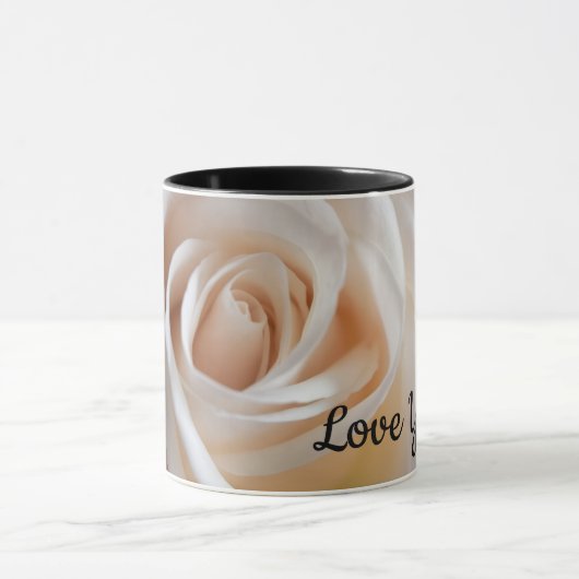 White Rose "Love You" mug Mok (Midden)