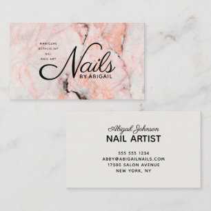 White Rose Marble Nails op "Name" Geen website Visitekaartje