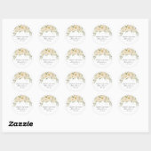 White Rose Memorial Funeral Ronde Sticker (Vel)