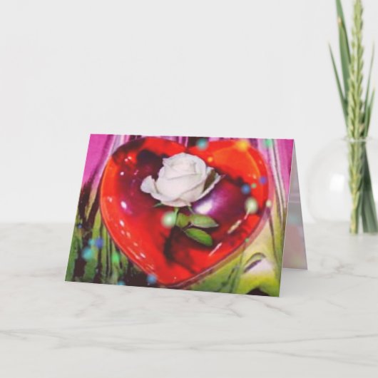 White Rose - Moederdag Kaart (Voorkant)