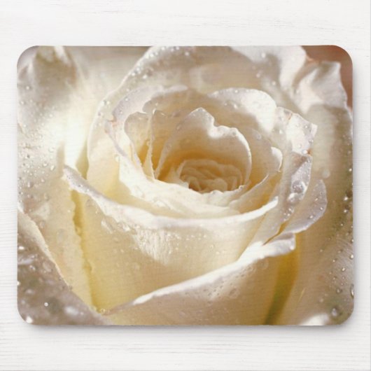 White Rose Mousepad Muismat (Voorkant)