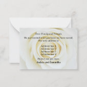 White Rose Nieuwe Adresaankondiging Notitiekaartje (Achterkant)