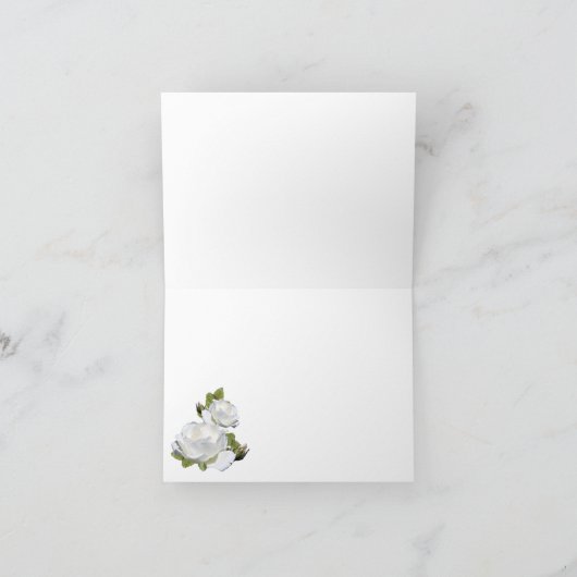 White Rose Note-kaarten Kaart (Binnen)
