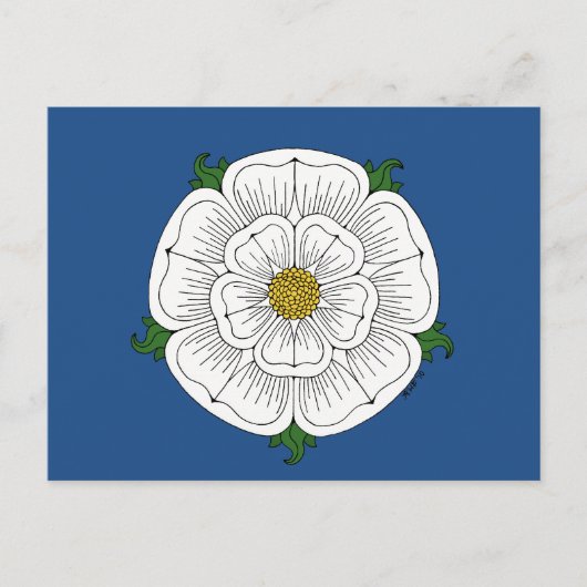 White Rose of York Briefkaart (Voorkant)