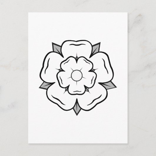 White Rose of York Briefkaart (Voorkant)