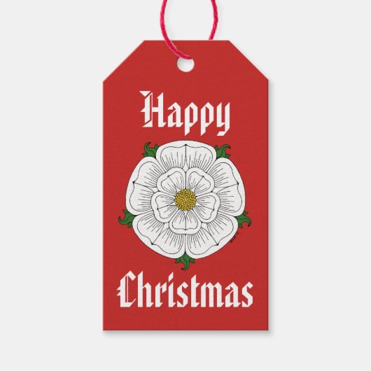 White Rose of York Cadeaulabel (Voorkant)