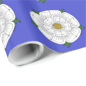 White Rose of York Cadeaupapier (Rol Hoek)