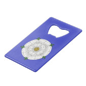 White Rose of York Creditkaart Flessenopener (Voorkant Gekanteld)