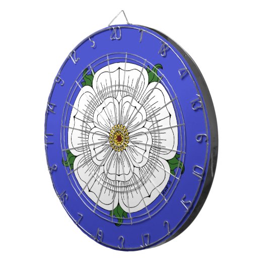 White Rose of York Dartbord (Voorkant Rechts)