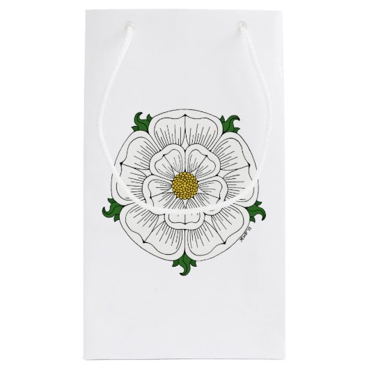 White Rose of York Klein Cadeauzakje (Achterkant)