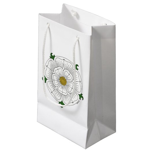 White Rose of York Klein Cadeauzakje (Voorkant Gekanteld)